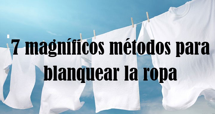 métodos blanquear ropa