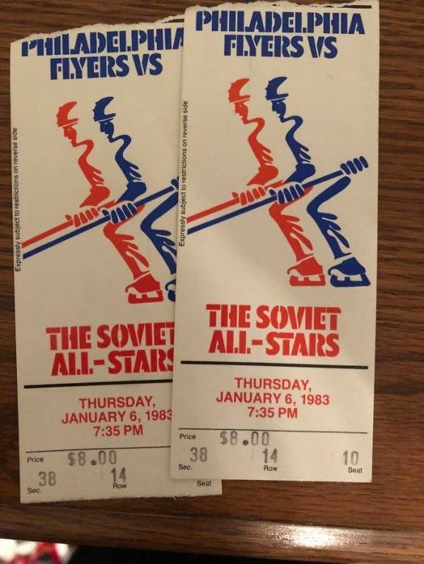 Boletos para ver Philadelphia Flyers vs The Soviet All-Star. Una reliquia