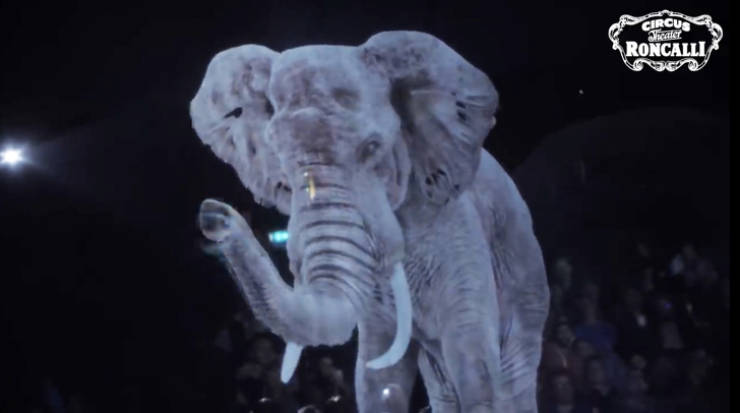 La era de la tecnología digital nos está dando herramientas más creativas para el entretenimiento. Los circos usan hologramas en lugar de animales vivos para una experiencia mágica libre de crueldad, lo que así se está volviendo fantástico.