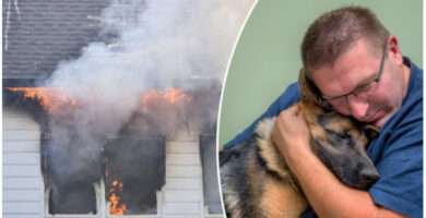 hombre arriesgó su vida en el fuego