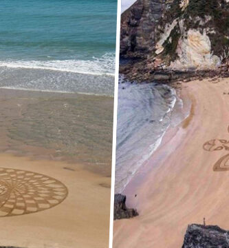 Magnificos dibujos creados en la arena de la playa