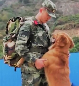 Entrenado-se-despide-de-su-perro-de-guerra